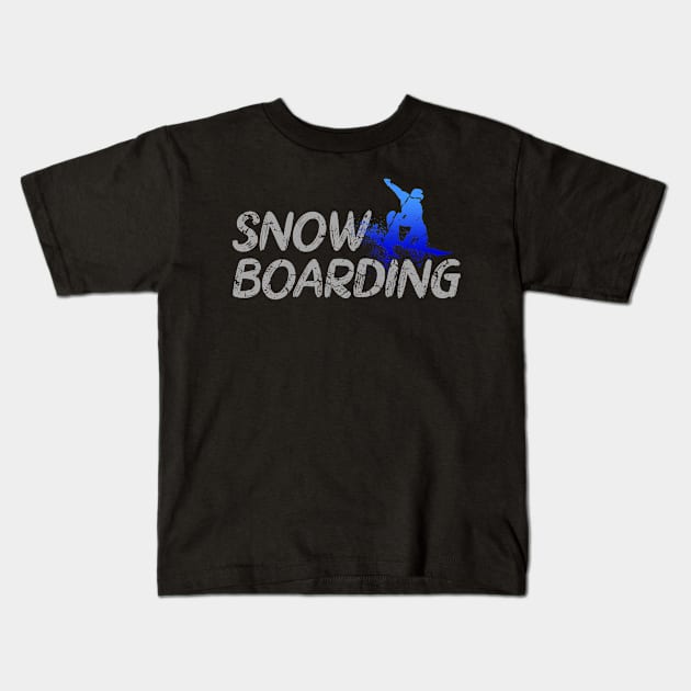 Snowboarding Kids T-Shirt by Mila46
